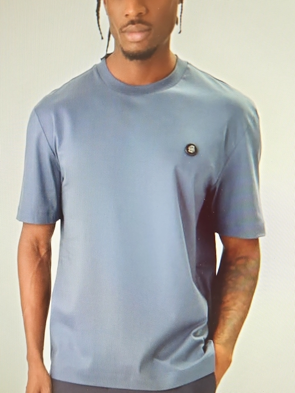 NWT MEN'S HUGO BOSS LIGHT BLUE MERCERIZED COTTON T-SHIRT SZ 3XL